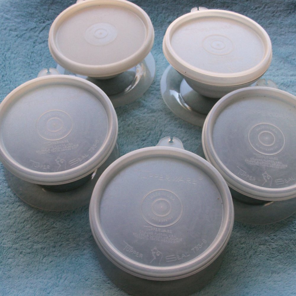 tupperware custard cups